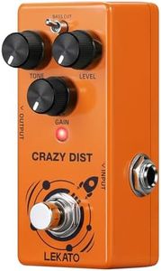 LEKATO Distortion Pedal, Mini Distortion Effect Pedal for Electric Guitar with Two Mode, Analog Guitar Pedal Distortion, Truebypass, DC 9V