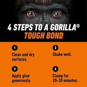 Gorilla Wood Glue 236ml – Strong Fast-Setting Adhesive