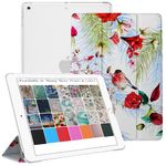 DuraSafe Cases for iPad Mini 5 2019-7.9" A2124 A2125 A2126 A2133 Smart Tri Fold Printed Cover with Transparent Back - Birds & Flowers