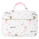 Toiletry Bag for Women, Lychii Hanging Cosmetic Bag Travel Organizer - Flamingo