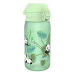 ION8 Kids Water Bottles, BPA Free, Leakproof, Dishwasher Safe, Easy Open, Secure Lock, Small Boys & Girls Water Bottle,Kids Drinks Bottle for Spill-free Drinking, Green, Pandas, 350ml/12oz