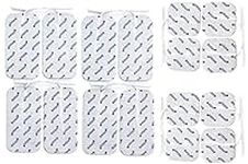 Axion Pack of 16 Electrodes. Square Self-Adhesive Pads of Various Sizes for TENS EMS Units with 2mm Connection. Pads for Pain Treatment, Muscle Growth, Weight Loss and Massage