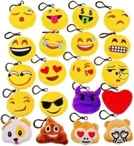 JZK 20 x Mini llavero de peluche, llavero de 5 cm para obsequios de fiesta de cumpleaños infantiles, rellenos de bolsas de fiesta, decoraciones de suministros para fiestas