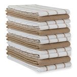 Kitchen Towels Set - Pack of 12 Cotton Dish Towels for Drying Dishes, 18”x 28”, Kitchen Hand Towels, Absorbent Tea Towels, Premium Dish Towels for Kitchen, Quick Drying Kitchen Towel Set - Beige