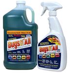 Bugs N All 1 Gal. Concentrate Makes 32 Qts. Pre-Wash Vehicle Cleaner - Bug Splatter and Black Streak Remover. Includes an Empty 32 oz. Spray Bottle - Will Not Remove Wax!