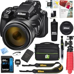 Nikon COOLPIX P1100 Superzoom Digital Camera,125x Optical Zoom with Image Stabilization 16 MP 4K Ultra HD Video Bundle with 64GB Memory+Deco Gear Camera Bag+Accessory | Official Nikon USA Model