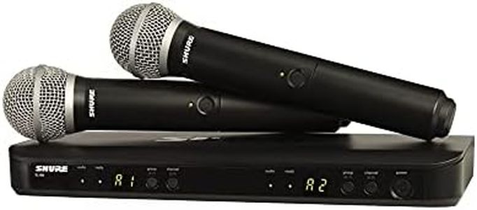 Shure BLX288/PG58 Dual Channel Wireless Microphone System with (2) PG58 Handheld Vocal Mics (M17 = 662-686 MHz)