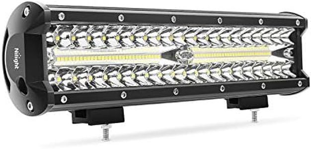 Nilight Led Light Bar 12Inch 300W Triple Row Flood Spot Combo 30000LM Bar Driving Boat Lighting Led Off Road Lights for Trucks