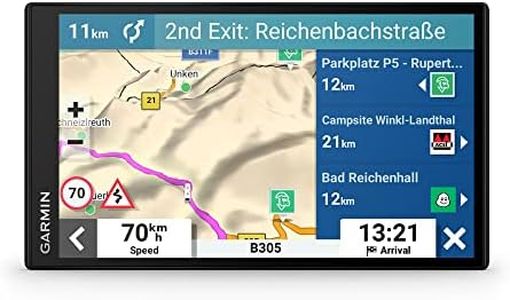 Garmin Camper 795 Caravan/Motorhome GPS Sat Nav, Easy to read 7" display, EU maps, Custom Routing, Road Warnings, Live Traffic, Birdseye Direct Satellite Imagery, Michelin Green Guide, Voice Assistant