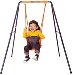 Toddlers Hedstrom Portable Swing Easy Clean Fabric Infant Support Back Seat + Robust Powder Coated Childrens Indoor & Outdoor Play by MV Toys