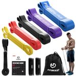 FitBeast Resistance Bands Set, 5 Levels Pull Up Bands for CrossFit, Powerlifting, Muscle Building, Home Gym Workout, Stretching, Stretch Bands with Door Anchor & Carry Bag (Bright Spectrum 5-170 LBS)