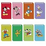 24 Pieces Mini NotePads Mouse Themed Party Favor as Mickey Minnie Theme Notepads Spiral Notepads Birthday Teacher Classroom Rewards Supplies for Kids Party Goody Bags Stuffers, 2.36 x 3.94 Inches