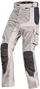 WICKED STOCK Mesh Motorcycle Pants- Dirt Bike Motocross Pants for Men – Motorbike Riding Gear & Adventure Pants with Armor-CE LEVEL2 Hiking& Bike Racing Men’s Pants with Protective Gears Grey Black