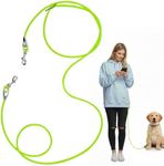 Léwind 8.2ft Hands Free Dog Leash,Versatile Waist & Crossbody Lead for Medium Dogs,Waterproof & Adjustable for Running Jogging Walking, 360° Swivel Metal Buckle (Green)