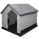 MiraPet Durable Waterproof Plastic Dog House for Small to Large Sized Dogs, Indoor Outdoor Use Doghouse - Comfortable Retreat for Your Pet (Small)