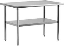 RIEDHOFF Stainless Steel Work Table 36" x 24" with Undershelf, [NSF Certified][Heavy Duty] Commercial Kitchen Prep Table for Home, Restaurant, Hotel, Silver