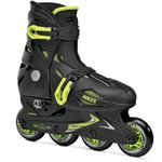 Roces 400687 Model Orlando III Kids Inline Skate, US 13jr-3, Black/Lime