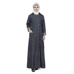 Momin Libas Women's Maxi Dress Material (AK20917L_Blue_L)