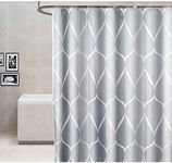 Tennove Shower Curtain 72 x 72Inch Waterproof Thick Polyester Fabric Bathroom Shower Curtain for Home Hotel Decor Geometric Long Washable Bathtub Bath Curtain Sets with Hooks, Weighted Hem