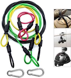 Camera Safety Tether, Stainless Steel Cable Wire Colorful Coating Lanyard with Hook Carabiner Clip for GoPro Hero 7 6 5 4 3 Session DJI Osmo Action and Other Action Camera