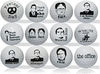 The Office Golf Balls 12 Pack Great Gift IDEA from Moms, DADS and Kids - Perfect for The Person who has Everything.