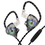 keephifi KBEAR Storm in Ear Stage Earphones in Mic, in Ear Monitors Headphones Dynamic Driver in Ear Earbuds,Professional Earbuds Wired for Musicians Singers Guitarist Drummer Pianist(Black with Mic)