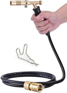 TAUSOM Propane Torch Hose Kit Long 3.93 ft- Heavy Duty MAPP Gas Torch Head with Adjustable Flame,Heat 2600℉ Soldering for Piping, Copper Tubing, Professional Grade DIY Soldering Kit