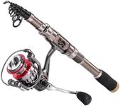 Sougayilang Spinning Fishing Rod Reel Combos,Portable Telescopic Fishing Pole,12+1 Ultra Smooth Spinning reels for Travel Saltwater Freshwater Fishing