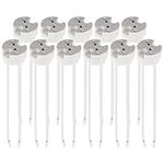 kwmobile GU5.3 Lamp Holder Sockets - Set of 11 MR16 Lampholder Socket Connectors - 12V Base for Halogen and LED Lamps, Lights and Ceiling Lighting