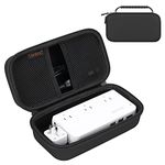 Canboc Hard Carrying Case for BESTEK Universal Travel Adapter 220V to 110V Voltage Converter,Mesh Bag for Storage 1 EU Power Cable and 3 International Adapters or Other Accessories, Black