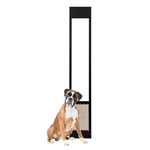PetSafe Sliding Glass Pet Door - No-Cut DIY Install Doggy Door for Renters - Aluminum Frame - Adjustable Height 75 7/8" to 81" - Ideal for Large Dogs Up to 100 lb - Black