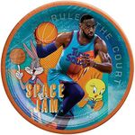 Amscan Space Jam 2 Paper Dinner Plates, 9in, 8-ct