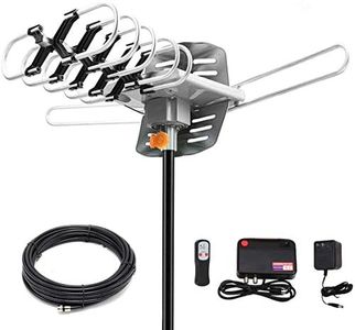 HDTV Digital Antenna -150 Miles Range w/ 360 Degree Rotation Wireless Remote - UHF/VHF/1080p/ 4K Ready(Without Pole). Upgraded 2020 Version