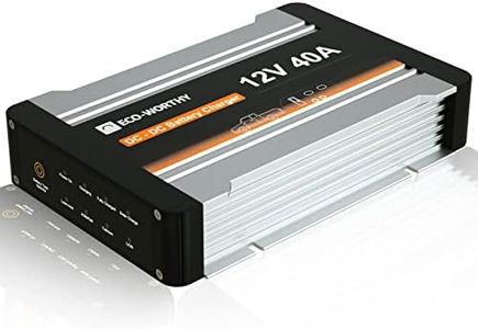 ECO-WORTHY 12V 40A DC to DC Charger with MPPT,Solar Charge Controller and On-Board Battery Charger for Lithium Batteries, Gel, AGM, Charger for Solar Panel and Alternator, in RVs, Trailer, Boat,Yachts