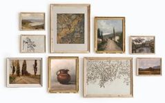 Set 9 Vintage Wall Decor French Country Gallery Wall Art - Vintage Art Wall Decor, Sketch Poster Landscape Wall Art, French Country Wall Decor Art Prints Moody Modern House Decor(11X14 IN UNFRAMED)