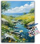 Offito Paint by Numbers Kit for Adults- Landscape Adult Paint by Number Kits on Canvas for Beginners, Scenery DIY Acrylic Oil Number Painting Kits for Home Wall Decor Gift 16"x20" (Without Frame)