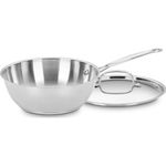 Cuisinart 735-24 Classic Stainless 3-Quart Chef's Pan with Cover Cookware-Collection, Stainless Steel