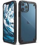 Ringke Fusion-X Compatible with iPhone 12 Case, iPhone 12 Pro Case, Shockproof Rugged Bumper Cover - Black