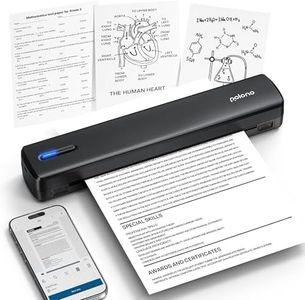 POLONO Portable Printer Wireless for Travel, D810 Bluetooth Thermal Printer A4 Support for 8.5"x11" US Letter, Inkless Printer Compatible with iOS, Android, Laptop for Office, Car and Home, Black