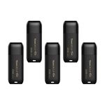 TEAMGROUP C175 32GB 5 Pack USB 3.2 Gen 1 (USB 3.1/3.0) Flash Thumb Drive, External Data Storage Memory Stick Compatible with Computer/Laptop Matte Black TC175332GB21