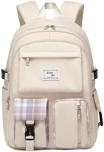 FANDARE Décontractée Sac à Dos Scolaire Collège Cartables Fille Garçons Sac d'école pour 15.6 Pouce Laptop Sacs Scolaires Casual Daypacks pour Université Outdoor Voyage Travail Blanc