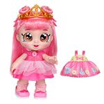 Kindi Kids Toddler Doll - Donatina Princess Dress Up - Includes 2 Outfits and Shopkins Accessories