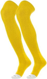 TCK Prosport Football Socks Over the Knee (Gold, X-Small) - Youth Football Socks & Baseball High Socks - Over Knee Baseball Socks - Tall Softball Socks