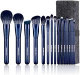 Makeup Brush Set, EIGSHOW Professional Makeup Brushes Kit Foundation Powder Concealers Eye Shadows Makeup 15 Piece for Eye Face Liquid Cream Cosmetics Brushes Kit Best Birthday Gift for Women(BLUE)