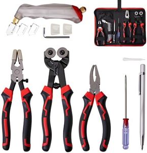 6pcs Glass Cutting Tool,Glass Cutter for 2-20MM Stained Glass Supplies