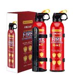 FIOZABI 2 PACK Portable Fire Extinguisher Spray 4 in-1 With Bracket for The House/Car/Kitchen/Garage/Home,0.5-A:21-B:C:5K Water-Based Fire Extinguishers(620ml/21.87OZ)