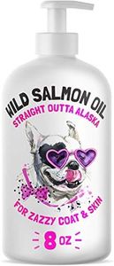 Wild Alaskan Salmon Oil for Dogs & Cats - Pure Fish Omega 3 6 9 Liquid EPA DHA Fatty Acids - Skin & Coat Supplement - Supports Joint Function, Brain, Eye, Immune & Heart Health - Made in USA 8 oz