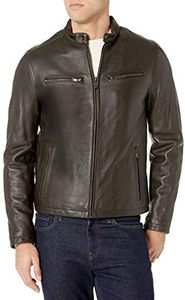 Dockers Men's Leather Latch Collar Racer, Dark Brown, X-Large