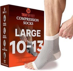 Treat My Feet Plantar Fasciitis Socks Foot Sleeve & Compression Socks: Plantar Fasciitis Relief - Ankle & Arch Support & Women - Fit Guaranteed L