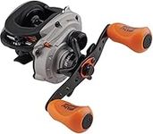 Abu Garcia MAX STX Low Profile Reel, Fishing Reel, Low Profile Baitcast Reels, Predator Fishing, Pike, Perch, Zander, Unisex, Grey/Orange, LP | Left Hand